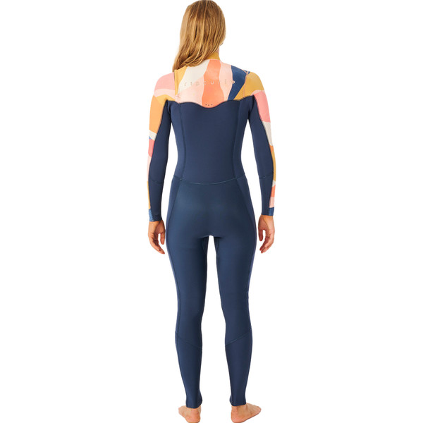 Rip Curl Womens Dawn Patrol Mm Chest Zip Wetsuit Wsm Bs Peach